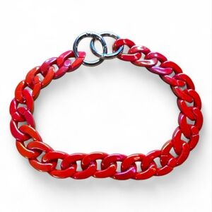 Red Iridescent Bag Chain Link